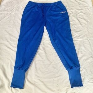 Adidas Men's XL Blue Tapered Soccer Track Pants Long Zipper Cuffs Futbol Player